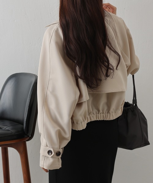 COLONY 2139（コロニートゥーワンスリーナイン）の「ショートトレンチコート（トレンチコート・レディース・ネイビー/ベージュ/ライトベージュ・FREE）」の14枚目の写真