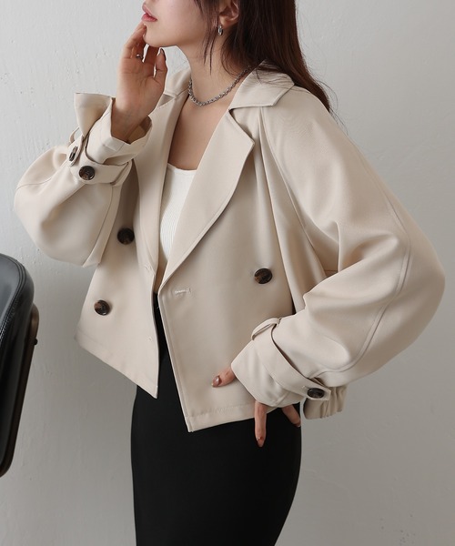 COLONY 2139（コロニートゥーワンスリーナイン）の「ショートトレンチコート（トレンチコート・レディース・ネイビー/ベージュ/ライトベージュ・FREE）」の13枚目の写真