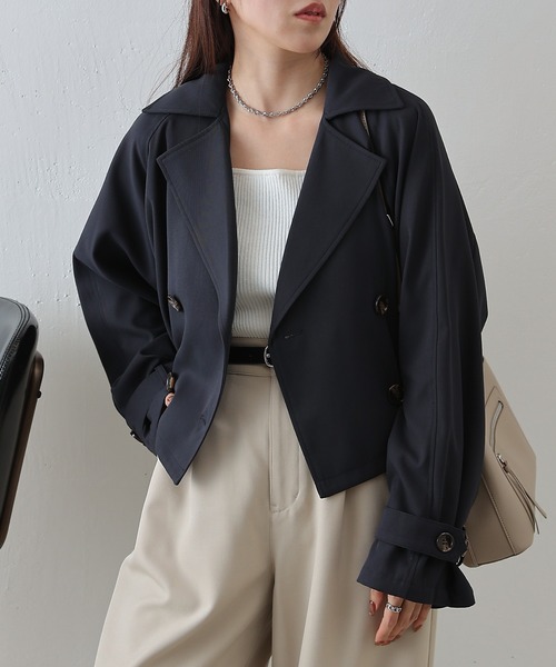 COLONY 2139（コロニートゥーワンスリーナイン）の「ショートトレンチコート（トレンチコート・レディース・ネイビー/ベージュ/ライトベージュ・FREE）」の20枚目の写真