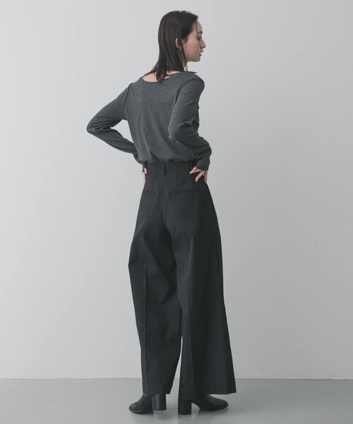 SENSE OF PLACE by URBAN RESEARCH(センスオブプレイスバイアーバンリサーチ)の「プレートツキバレエネックトップ(Tシャツ/カットソー・レディース・オフホワイト/チャコールグレー/グレー/ピンク・ONE)」の8枚目の写真