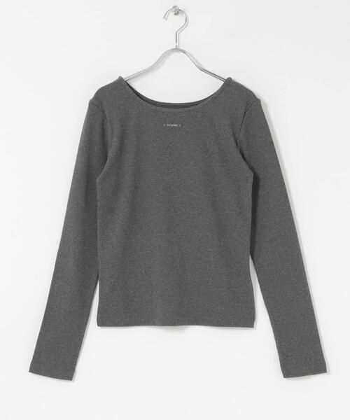 SENSE OF PLACE by URBAN RESEARCH(センスオブプレイスバイアーバンリサーチ)の「プレートツキバレエネックトップ(Tシャツ/カットソー・レディース・オフホワイト/チャコールグレー/グレー/ピンク・ONE)」の10枚目の写真