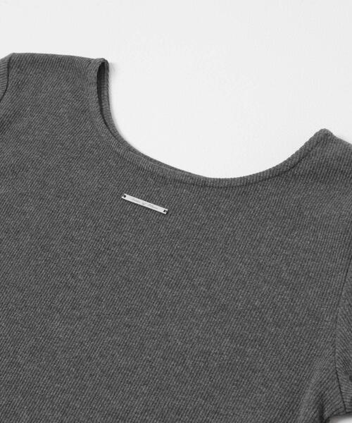 SENSE OF PLACE by URBAN RESEARCH(センスオブプレイスバイアーバンリサーチ)の「プレートツキバレエネックトップ(Tシャツ/カットソー・レディース・オフホワイト/チャコールグレー/グレー/ピンク・ONE)」の11枚目の写真