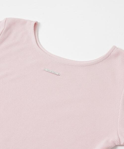 SENSE OF PLACE by URBAN RESEARCH（センスオブプレイスバイアーバンリサーチ）の「【累計販売点数3000点突破】プレートツキバレエネックトップ/オフィスカジュアル/通勤/ベーシック/リブ/春カラー（Tシャツ/カットソー・レディース・オフホワイト/チャコールグレー/グレー/ピンク・ONE）」の7枚目の写真