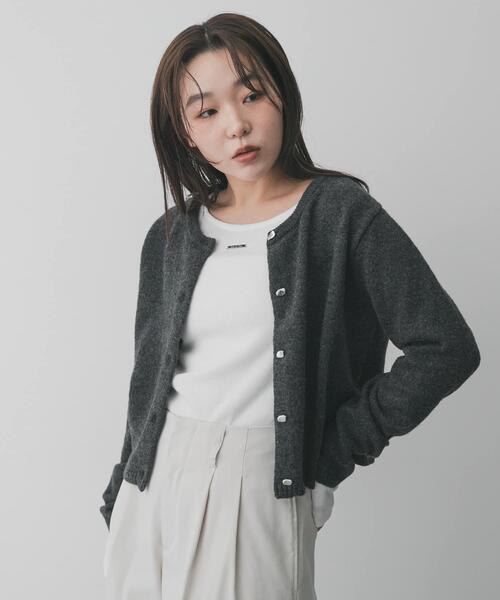 SENSE OF PLACE by URBAN RESEARCH（センスオブプレイスバイアーバンリサーチ）の「【累計販売点数3000点突破】プレートツキバレエネックトップ/オフィスカジュアル/通勤/ベーシック/リブ/春カラー（Tシャツ/カットソー・レディース・オフホワイト/チャコールグレー/グレー/ピンク・ONE）」の9枚目の写真