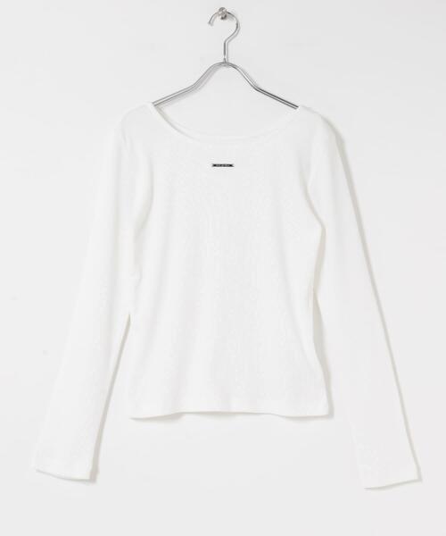 SENSE OF PLACE by URBAN RESEARCH（センスオブプレイスバイアーバンリサーチ）の「【累計販売点数3000点突破】プレートツキバレエネックトップ/オフィスカジュアル/通勤/ベーシック/リブ/春カラー（Tシャツ/カットソー・レディース・オフホワイト/チャコールグレー/グレー/ピンク・ONE）」の11枚目の写真