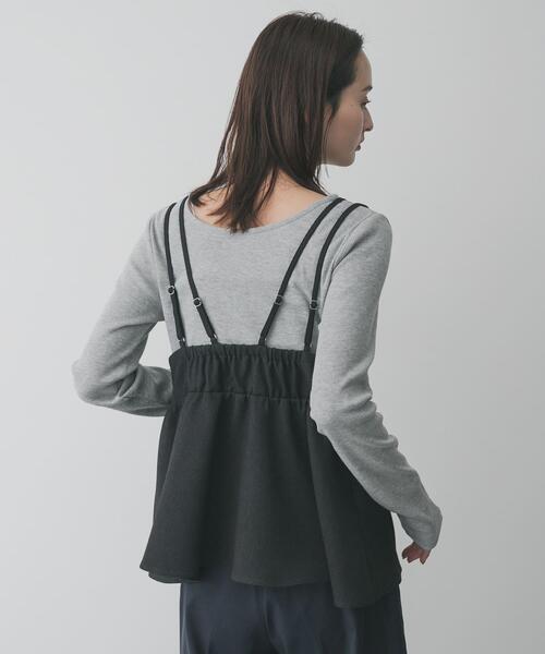 SENSE OF PLACE by URBAN RESEARCH（センスオブプレイスバイアーバンリサーチ）の「【累計販売点数3000点突破】プレートツキバレエネックトップ/オフィスカジュアル/通勤/ベーシック/リブ/春カラー（Tシャツ/カットソー・レディース・オフホワイト/チャコールグレー/グレー/ピンク・ONE）」の15枚目の写真