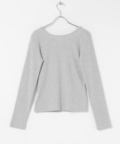 SENSE OF PLACE by URBAN RESEARCH（センスオブプレイスバイアーバンリサーチ）の「【累計販売点数3000点突破】プレートツキバレエネックトップ/オフィスカジュアル/通勤/ベーシック/リブ/春カラー（Tシャツ/カットソー・レディース・オフホワイト/チャコールグレー/グレー/ピンク・ONE）」の20枚目の写真