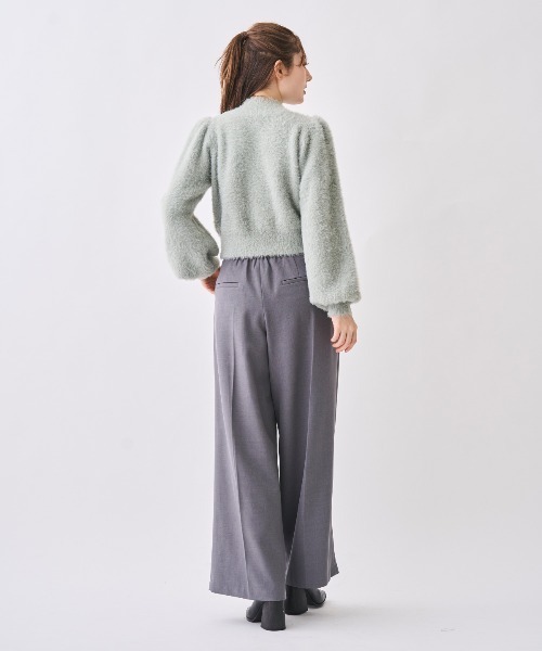 SWINGLE（スウィングル）の「ビット付きハイウエストワイドパンツ（その他パンツ・レディース・ライトベージュ/グレー/ネイビー・MEDIUM/SMALL）」の8枚目の写真