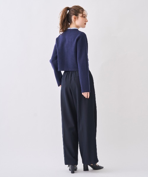 SWINGLE（スウィングル）の「ビット付きハイウエストワイドパンツ（その他パンツ・レディース・ライトベージュ/グレー/ネイビー・MEDIUM/SMALL）」の10枚目の写真