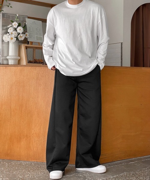 NOWLE（ノウル）の「【NOWLE】バギーフィット 切り替えデザイン スウェットパンツ（スウェットパンツ・メンズ・ブラック/グレー・LARGE/MEDIUM/X-LARGE）」の7枚目の写真