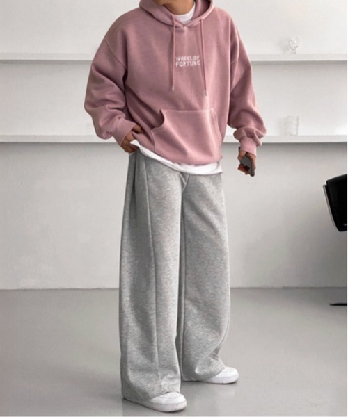 NOWLE（ノウル）の「【NOWLE】バギーフィット 切り替えデザイン スウェットパンツ（スウェットパンツ・メンズ・ブラック/グレー・LARGE/MEDIUM/X-LARGE）」の16枚目の写真