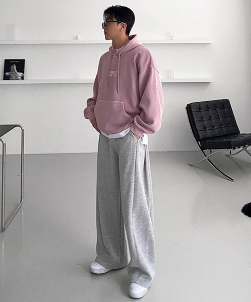 NOWLE（ノウル）の「【NOWLE】バギーフィット 切り替えデザイン スウェットパンツ（スウェットパンツ・メンズ・ブラック/グレー・LARGE/MEDIUM/X-LARGE）」の18枚目の写真