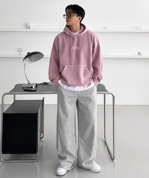 NOWLE（ノウル）の「【NOWLE】バギーフィット 切り替えデザイン スウェットパンツ（スウェットパンツ・メンズ・ブラック/グレー・LARGE/MEDIUM/X-LARGE）」の22枚目の写真