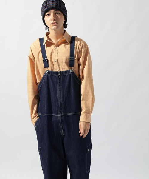 niko and...（ニコアンド）の「[niko and ...JEANS] WIDE DENIM OVERALLS（サロペット/オーバーオール・メンズ・インディゴブルー/ブラウン・LARGE/MEDIUM）」の20枚目の写真
