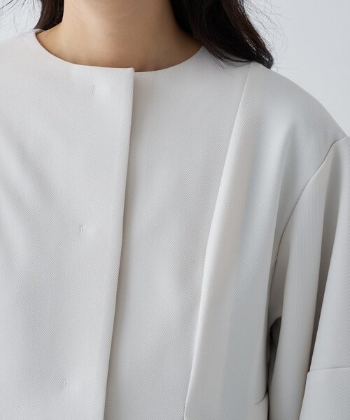 cloenc（クロエンス）の「【セットアップ／オケージョン／手洗い可】フォルムジャケット（ブルゾン・レディース・ブラック/ネイビー/オフホワイト・01/02/03）」の15枚目の写真