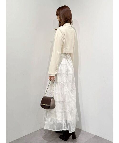 MERCURYDUO（マーキュリーデュオ）の「アシメヘムラッフルフレアスカート（スカート・レディース・ネイビー/オフホワイト・SMALL/MEDIUM）」の9枚目の写真