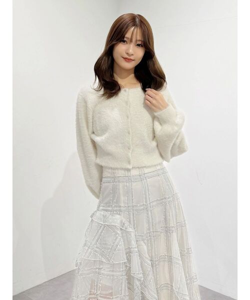 MERCURYDUO（マーキュリーデュオ）の「アシメヘムラッフルフレアスカート（スカート・レディース・ネイビー/オフホワイト・SMALL/MEDIUM）」の11枚目の写真