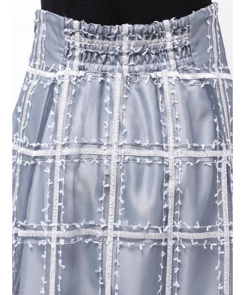 MERCURYDUO（マーキュリーデュオ）の「アシメヘムラッフルフレアスカート（スカート・レディース・ネイビー/オフホワイト・SMALL/MEDIUM）」の15枚目の写真