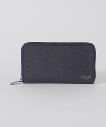 バイカラークレストブリッジチェックラウンドジップウォレット（財布