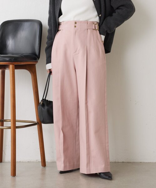 Jena espace merveilleux(ジェナ エスパスメルヴェイユ)の「サイドベルトメンパンツ(その他パンツ・レディース・チャコールグレー/ピンク/ベージュ・FREE)」の3枚目の写真