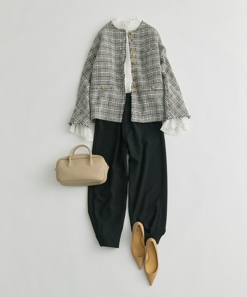 PUAL CE CIN（ピュアルセシン）の「【Du noir】裾カフスパンツ（その他パンツ・レディース・ブラック・FREE）」の4枚目の写真