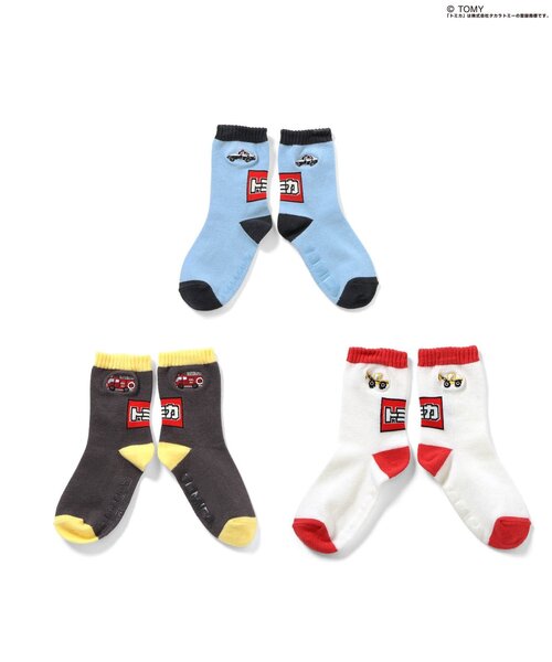 BREEZE（ブリーズ）の「WEB限定 TOMICA ソックス（ソックス/靴下・キッズ・レッド・15 /18/21）」の2枚目の写真