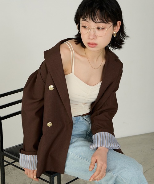 Cherir Mignon(シェリルミニョン)の「【Cherir Mignon】カップ付きシアーシャーリングキャミソール(キャミソール・レディース・アイボリー/ブラック/ピンク・FREE)」の11枚目の写真