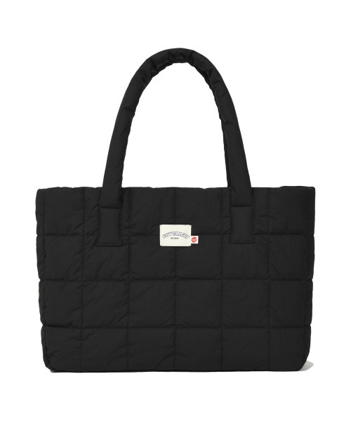 クローバーハートキルティングビッグトートバッグ ブラック