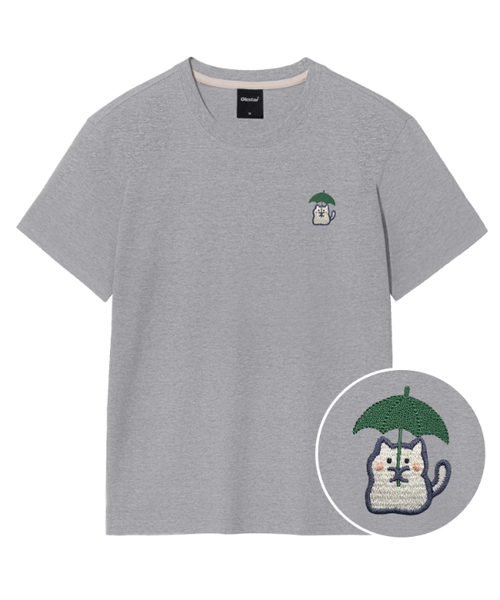 OKSTAR(オクスター)の「レーンニット刺繍半袖(Tシャツ/カットソー・レディース・ブラック/カーキ/グレー/ダークグリーン/クリーム/ホワイト/ライトグレー/ネイビー/ダークブルー/ダークグレー/ライトベージュ・SMALL/MEDIUM/LARGE/X-LARGE/2XL/3XL/4XL)」の4枚目の写真