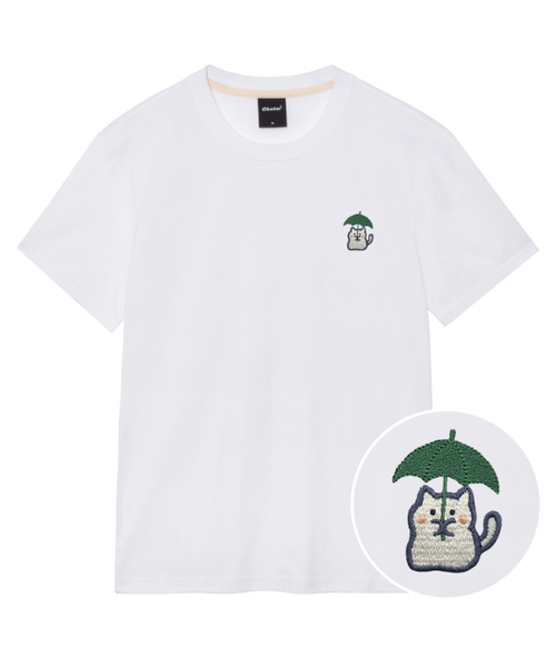 OKSTAR(オクスター)の「レーンニット刺繍半袖(Tシャツ/カットソー・レディース・ブラック/カーキ/グレー/ダークグリーン/クリーム/ホワイト/ライトグレー/ネイビー/ダークブルー/ダークグレー/ライトベージュ・SMALL/MEDIUM/LARGE/X-LARGE/2XL/3XL/4XL)」の1枚目の写真