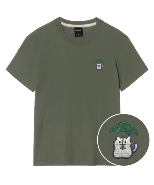 OKSTAR(オクスター)の「レーンニット刺繍半袖(Tシャツ/カットソー・レディース・ブラック/カーキ/グレー/ダークグリーン/クリーム/ホワイト/ライトグレー/ネイビー/ダークブルー/ダークグレー/ライトベージュ・SMALL/MEDIUM/LARGE/X-LARGE/2XL/3XL/4XL)」の9枚目の写真