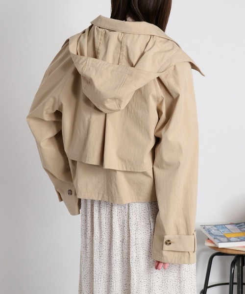 cepo（セポ）の「〈2way〉フーディーショートトレンチコート（トレンチコート・レディース・オフホワイト/ベージュ・M）」の20枚目の写真