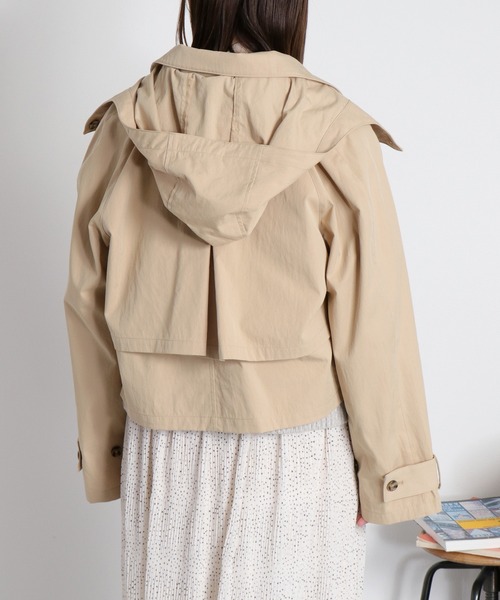 cepo（セポ）の「〈2way〉フーディーショートトレンチコート（トレンチコート・レディース・オフホワイト/ベージュ・M）」の21枚目の写真