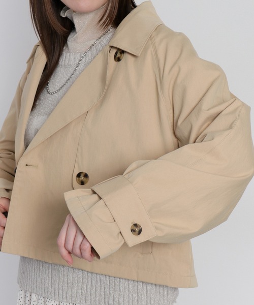 cepo（セポ）の「〈2way〉フーディーショートトレンチコート（トレンチコート・レディース・オフホワイト/ベージュ・M）」の7枚目の写真