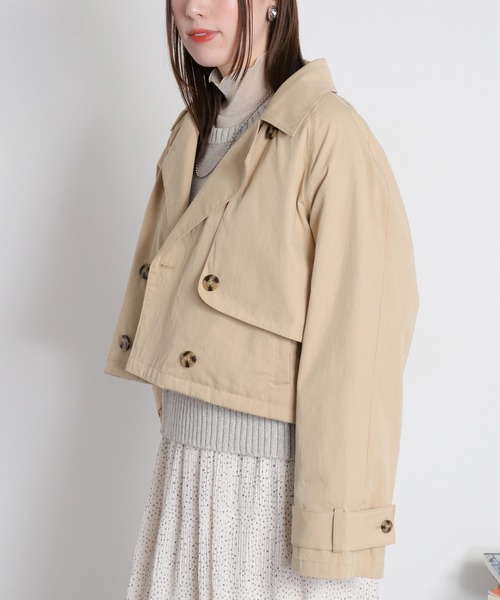 cepo（セポ）の「〈2way〉フーディーショートトレンチコート（トレンチコート・レディース・オフホワイト/ベージュ・M）」の5枚目の写真