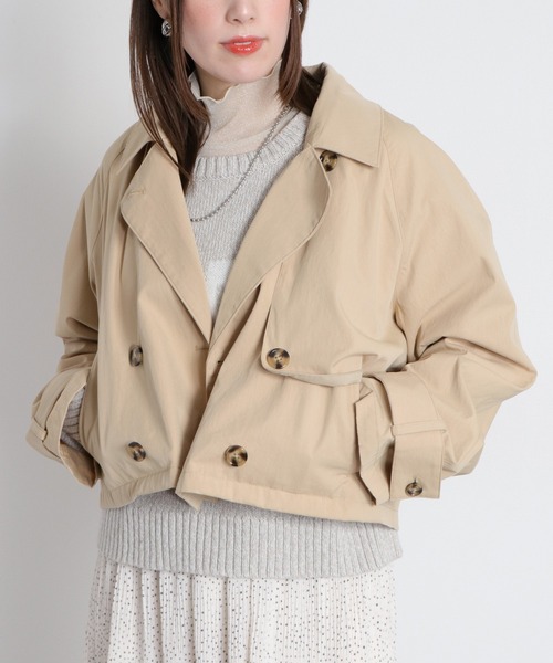 cepo（セポ）の「〈2way〉フーディーショートトレンチコート（トレンチコート・レディース・オフホワイト/ベージュ・M）」の15枚目の写真