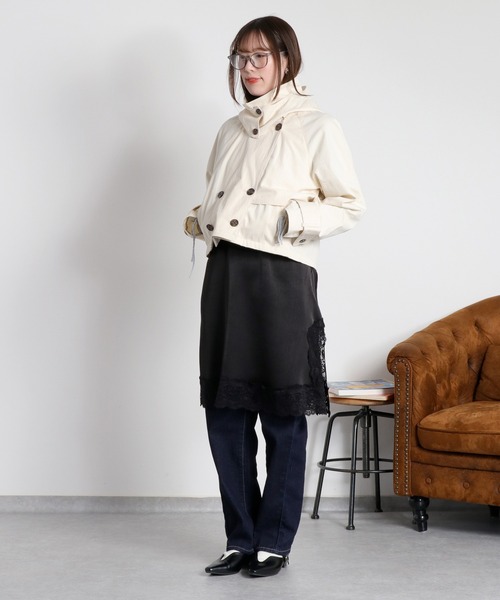 cepo（セポ）の「〈2way〉フーディーショートトレンチコート（トレンチコート・レディース・オフホワイト/ベージュ・M）」の9枚目の写真