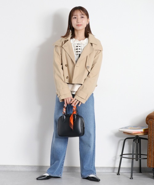 cepo（セポ）の「〈2way〉フーディーショートトレンチコート（トレンチコート・レディース・オフホワイト/ベージュ・M）」の12枚目の写真