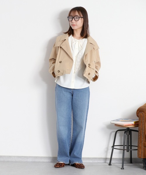 cepo（セポ）の「〈2way〉フーディーショートトレンチコート（トレンチコート・レディース・オフホワイト/ベージュ・M）」の13枚目の写真