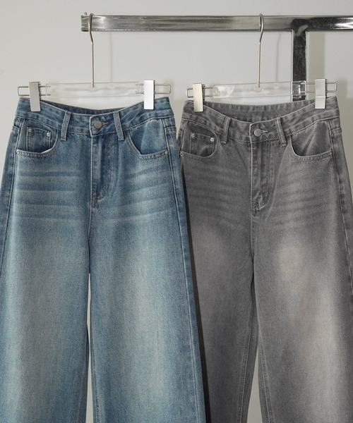 chuclla(チュクラ)の「ウォッシュワイド ストレートデニム chw26s066(デニムパンツ・レディース・グレー/ブルー・M/L/S)」の9枚目の写真