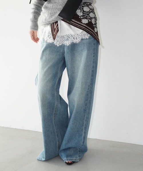 chuclla(チュクラ)の「ウォッシュワイド ストレートデニム chw26s066(デニムパンツ・レディース・グレー/ブルー・M/L/S)」の22枚目の写真