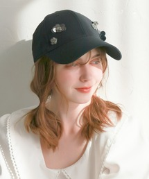 mic by Olu.（ミックバイオルドット）の「フラワービジューキャップ（キャップ）」