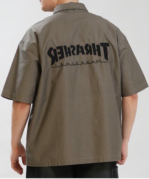 THRASHER（スラッシャー）の「THRASHER/スラッシャー 半袖シャツ 262TH1SH090（シャツ/ブラウス・メンズ・スミクロ/グレー・XL/L/M）」の2枚目の写真