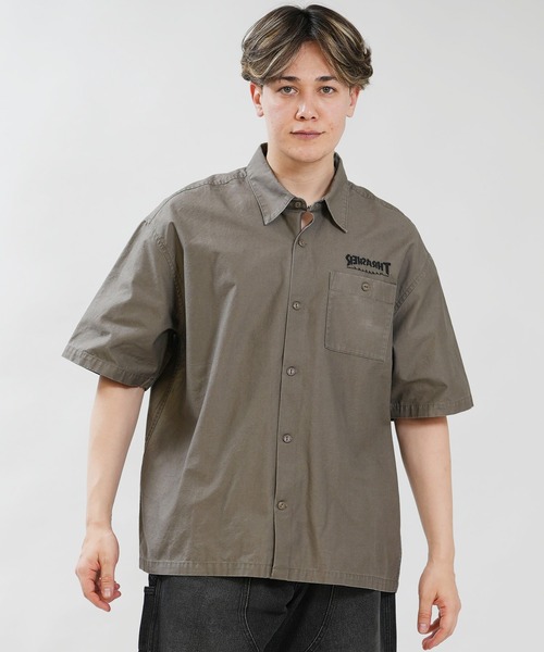 THRASHER（スラッシャー）の「THRASHER/スラッシャー 半袖シャツ 262TH1SH090（シャツ/ブラウス・メンズ・スミクロ/グレー・XL/L/M）」の8枚目の写真
