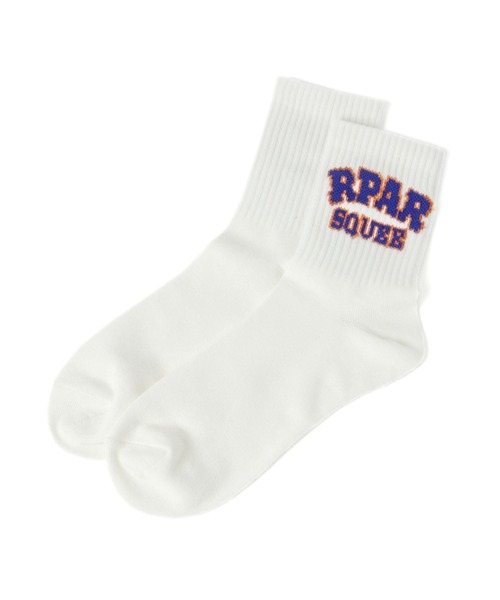 repipi armario（レピピ アルマリオ）の「RPARアーチロゴソックス（ソックス/靴下・キッズ・グリーン/ピンク/ブラック/オフホワイト/グレー・FREE）」の2枚目の写真