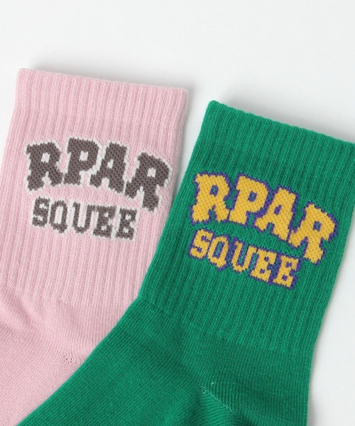 repipi armario（レピピ アルマリオ）の「RPARアーチロゴソックス（ソックス/靴下・キッズ・グリーン/ピンク/ブラック/オフホワイト/グレー・FREE）」の10枚目の写真
