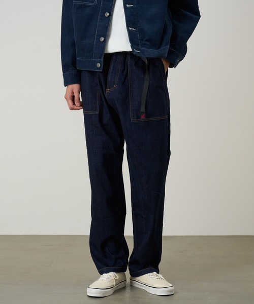 Gramicci(グラミチ)の「STRETCH DENIM LOOSE TAPERED RIDGE PANT|ストレッチデニムルーズテーパードリッジパンツ(デニムパンツ・メンズ・ワンウォッシュ/ライトインディゴブルー/ダークインディゴブルー・XXL/XS/M/XL/S/L)」の3枚目の写真