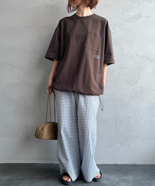 MARMOT（マーモット）の「【WEB先行予約】[Marmot/マーモット] 別注 ドローコード付き ポケットロゴTシャツ（Tシャツ/カットソー・レディース・ブラック/グレー/ダークブラウン/ホワイト・XL/L/M/S）」の7枚目の写真