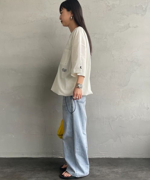 MARMOT（マーモット）の「【WEB先行予約】[Marmot/マーモット] 別注 ドローコード付き ポケットロゴTシャツ（Tシャツ/カットソー・レディース・ブラック/グレー/ダークブラウン/ホワイト・XL/L/M/S）」の14枚目の写真