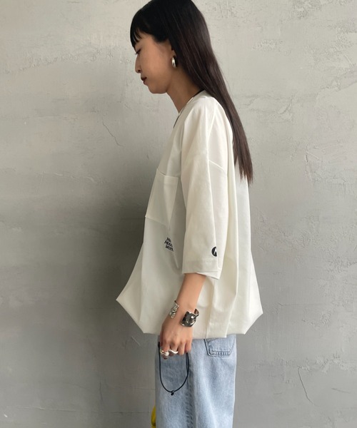 MARMOT（マーモット）の「【WEB先行予約】[Marmot/マーモット] 別注 ドローコード付き ポケットロゴTシャツ（Tシャツ/カットソー・レディース・ブラック/グレー/ダークブラウン/ホワイト・XL/L/M/S）」の11枚目の写真